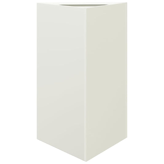Jardinera Triangular Acero Blanco 50x43x75 Cm_0