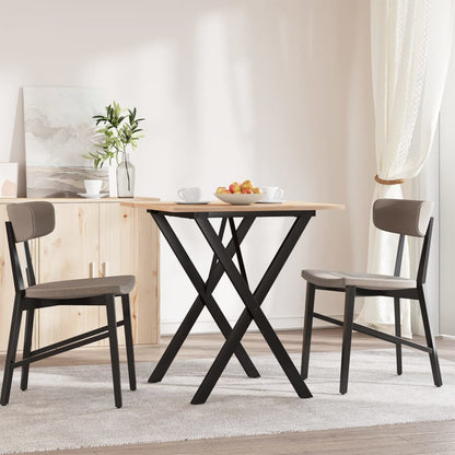 Mesa De Comedor Marco X Madera Maciza Pino Y Acero 60x60x75 Cm_1