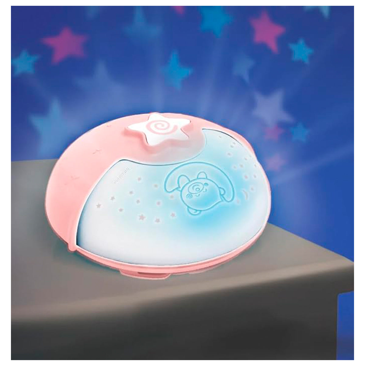 Infantino Luz Evolutiva Nocturna, Clip Para Cuna, Proyector De Estrella Y Luz De Mesa Con Melodías Y Sonidos, Rosa_2