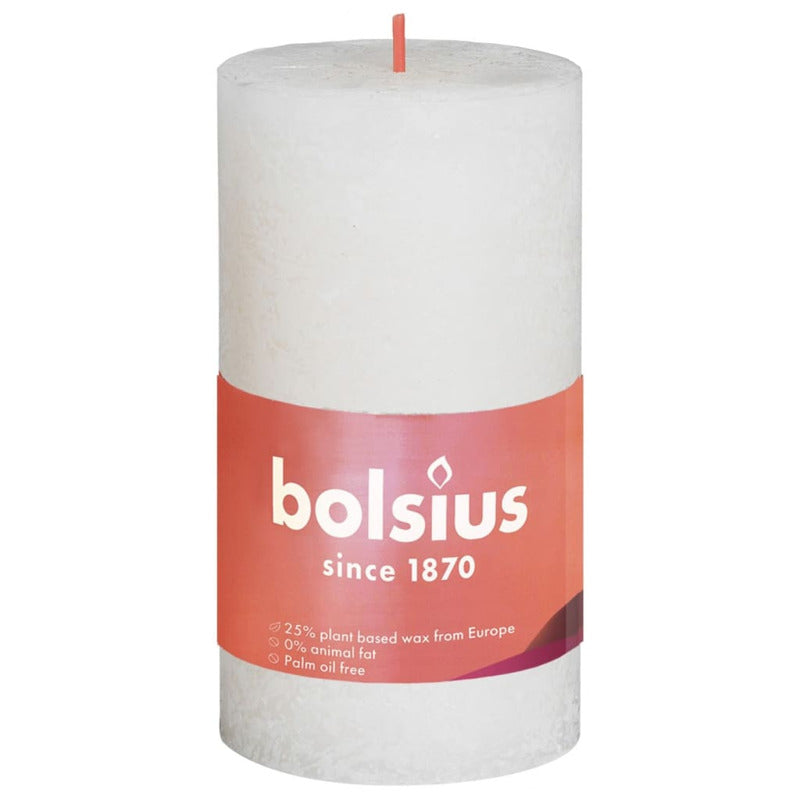 Bolsius Velas Rústicas Shine 8 Unidades Perla Suave 100x50 Mm_1
