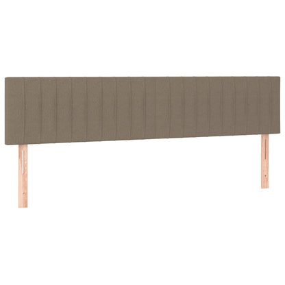 Cama Box Spring Con Colchón Led Tela Gris Taupe 180x200 Cm / Vetonek_3