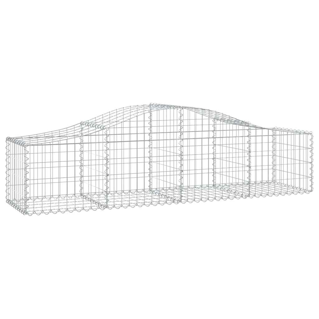 Cestas De Gaviones 11 Uds Forma De Arco Hierro 200x50x40/60 Cm_2