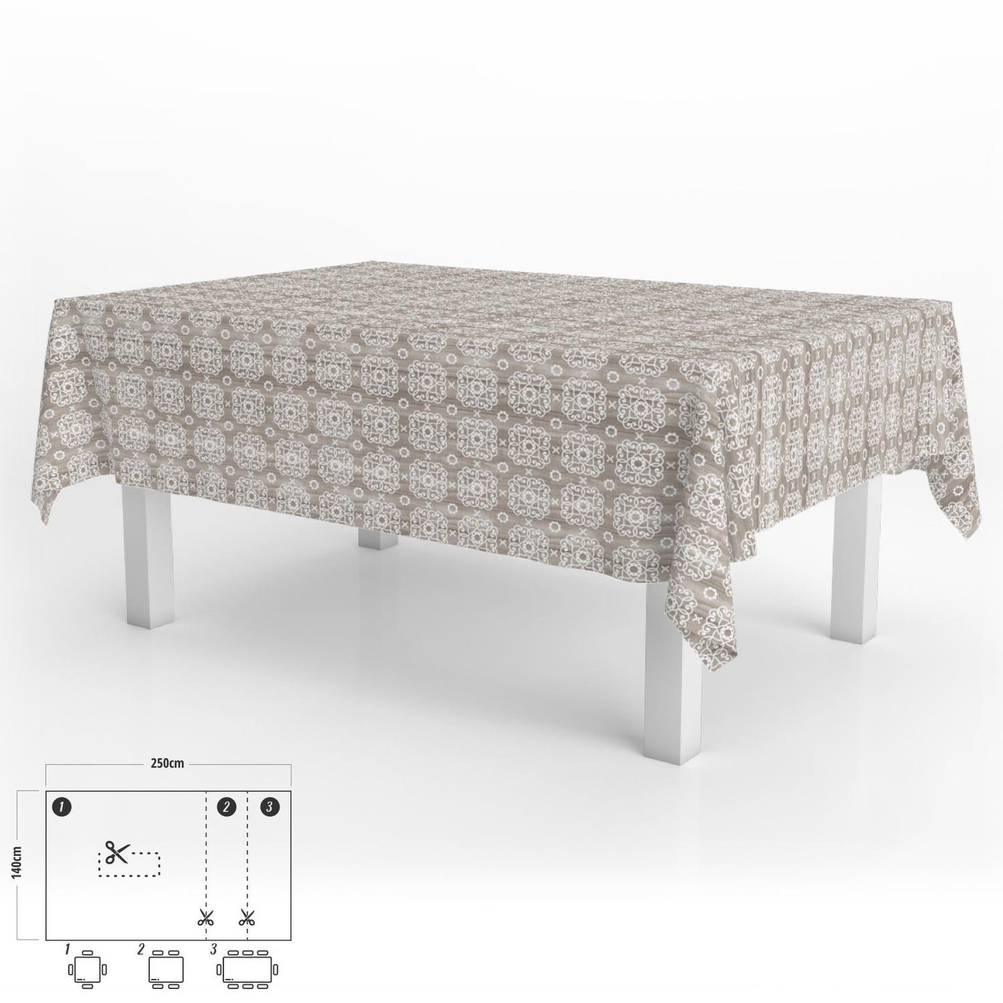 Mantel Hule Rectangular Estampado Madera Impermeable Antimanchas Pvc 140x250 Cm.  Recortable Uso Interior Y Exterior_0