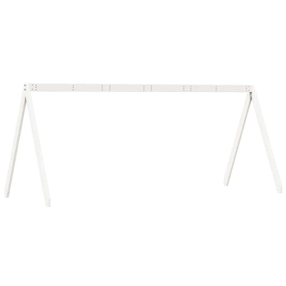 Techo De Cama Infantil Madera Maciza Blanco 209x95,5x88 Cm_5