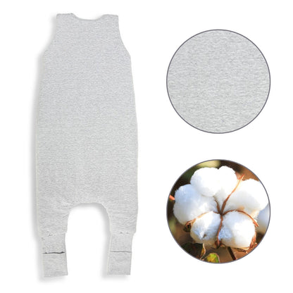 Saco De Dormir Con Pies Reversible T-s Jersey Algodón Melange Light-dark Grey_1