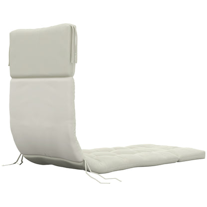 Outsunny Cojín Para Tumbona De 1 Plaza 200x60x13 Cm Para Jardín Terraza Crema_3
