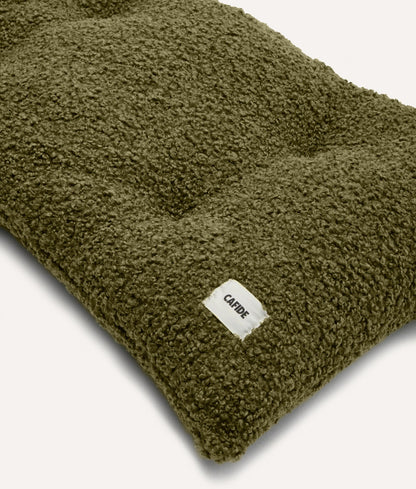 Cafide Cojín De Material Reciclado Para Perro Con Tejido Estilo Borreguito Verde. Modelo Bela._1