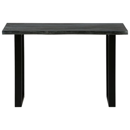 Mesa Consola De Madera Maciza De Mindi 110x35x75 Cm Gris_0