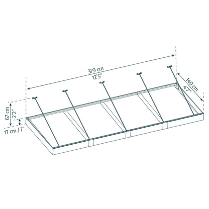 Sophia XL Canopy de porta 140x379 cm Transparente 