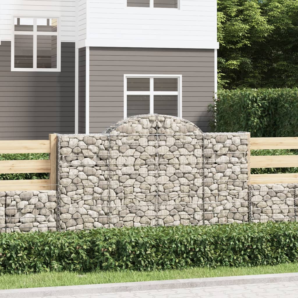 Cestas Gaviones 13 Uds Forma De Arco Hierro 200x50x120/140 Cm_1