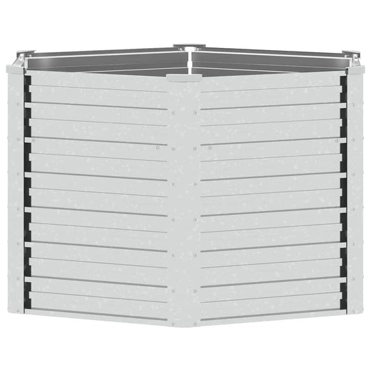 Arriate De Acero Galvanizado Plateado 129x77 Cm_0