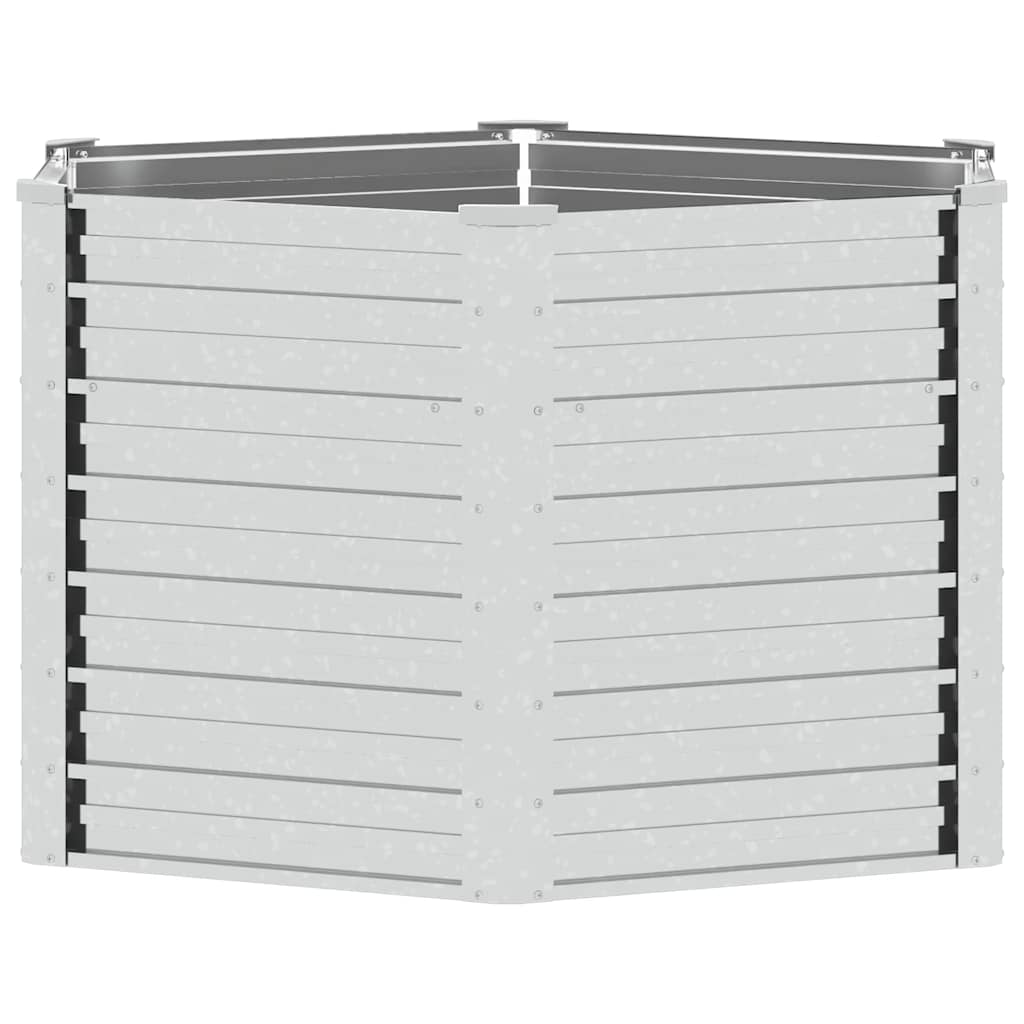 Arriate De Acero Galvanizado Plateado 129x77 Cm_0