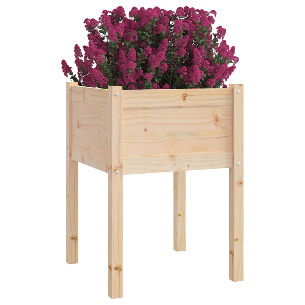 Jardineras 2 Uds Madera Maciza De Pino 50x50x70 Cm_2