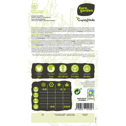Sementes biológicas de couve-rábano sueca Superschmelz Vitalfoods
