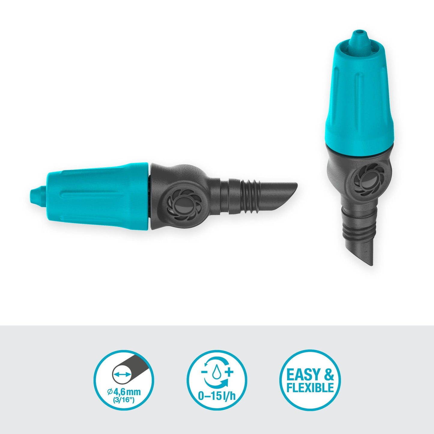 Gotejador de fim de linha ajustável Gardena Microdripsystem 0-15 l/h
