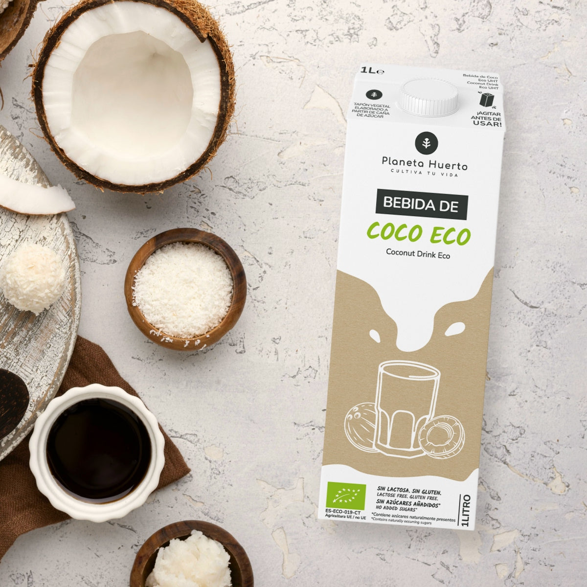 Pack 6x Bebida de Coco Eco Planeta Huerto 1L