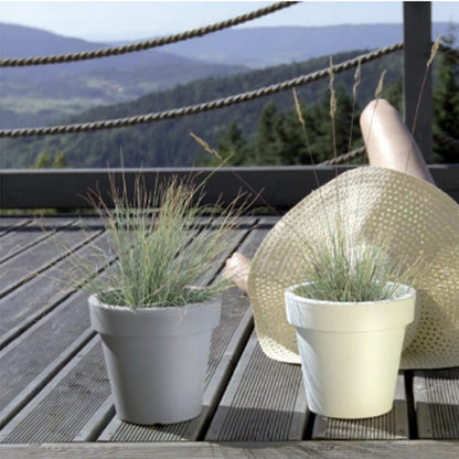 Maceta De Plastico Lofly En Color Gris 24,5 (largo) X 24,5 (ancho) X 22,5 (alto) Cm