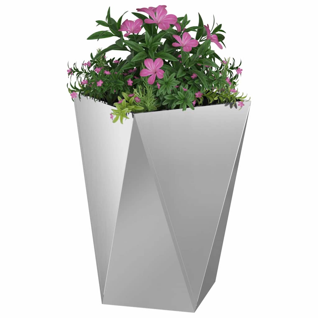 Jardinera 2 Uds. Plateado 50 X 50 X 75 Cm Acero Galvanizado_2