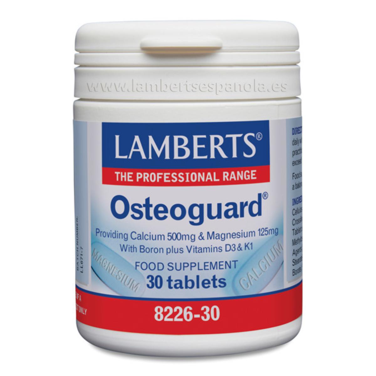 Osteoguard Cálcio, Magnésio, Boro, Vitaminas D e K30 Lamberts 30 Comprimidos