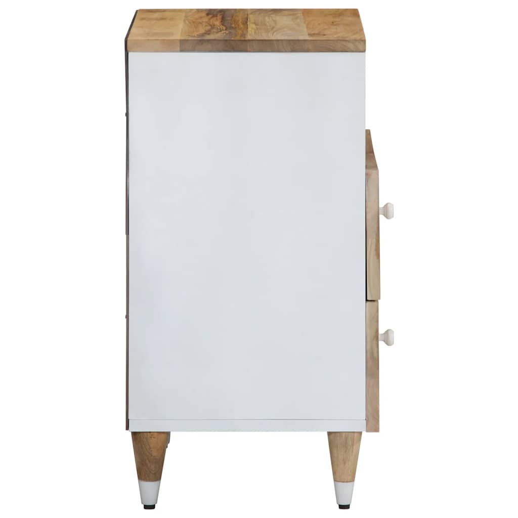 Mesita De Noche Madera Maciza De Mango 50x33x60 Cm_2