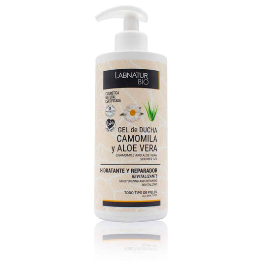 Gel de Ducha de Camomila y Aloe Vera Labnatur Bio 450 ml | Limpieza Suave | Hidrata, Calma y Refresca | Vegano_0