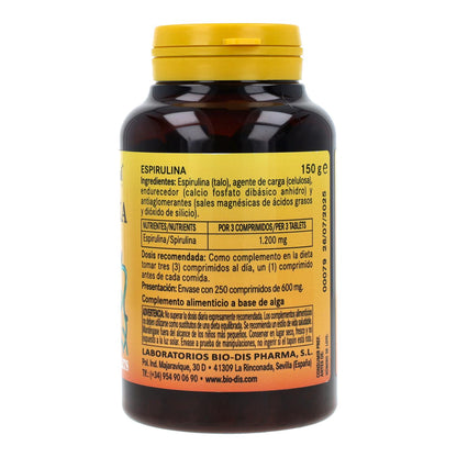 Espirulina 400 mg 250 comprimidos
