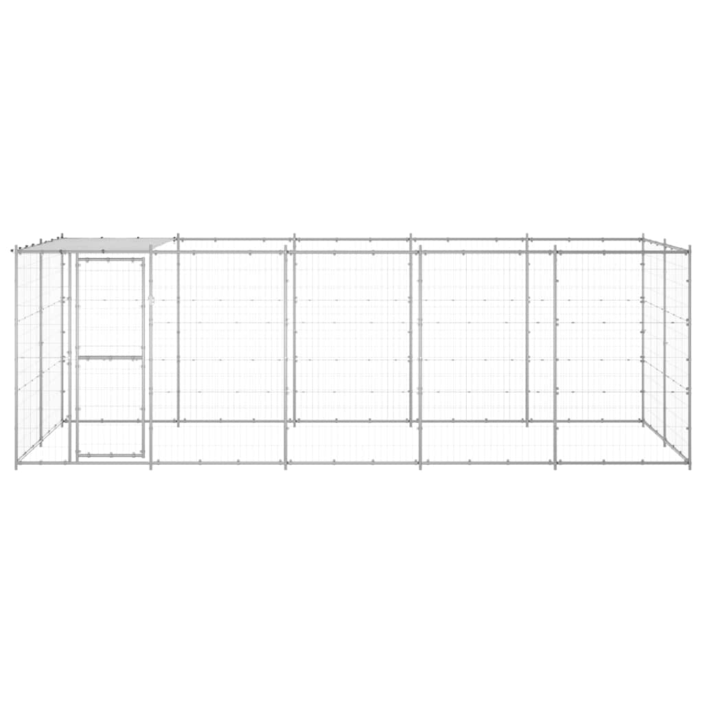 Perrera De Exterior De Acero Galvanizado Con Techo 12,1 M²_3