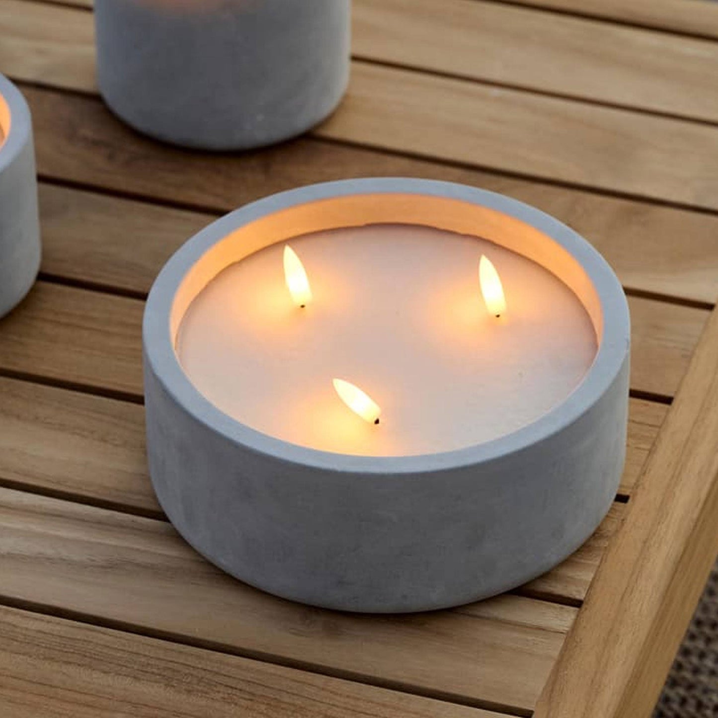 Well Home Vela Led Formato Redondo Color Gris Ø20x8cm_2