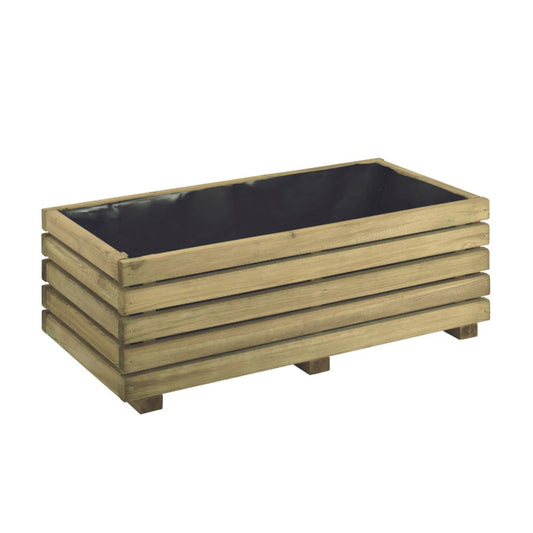 Floreira retangular em madeira Kub 80 cm 60 L