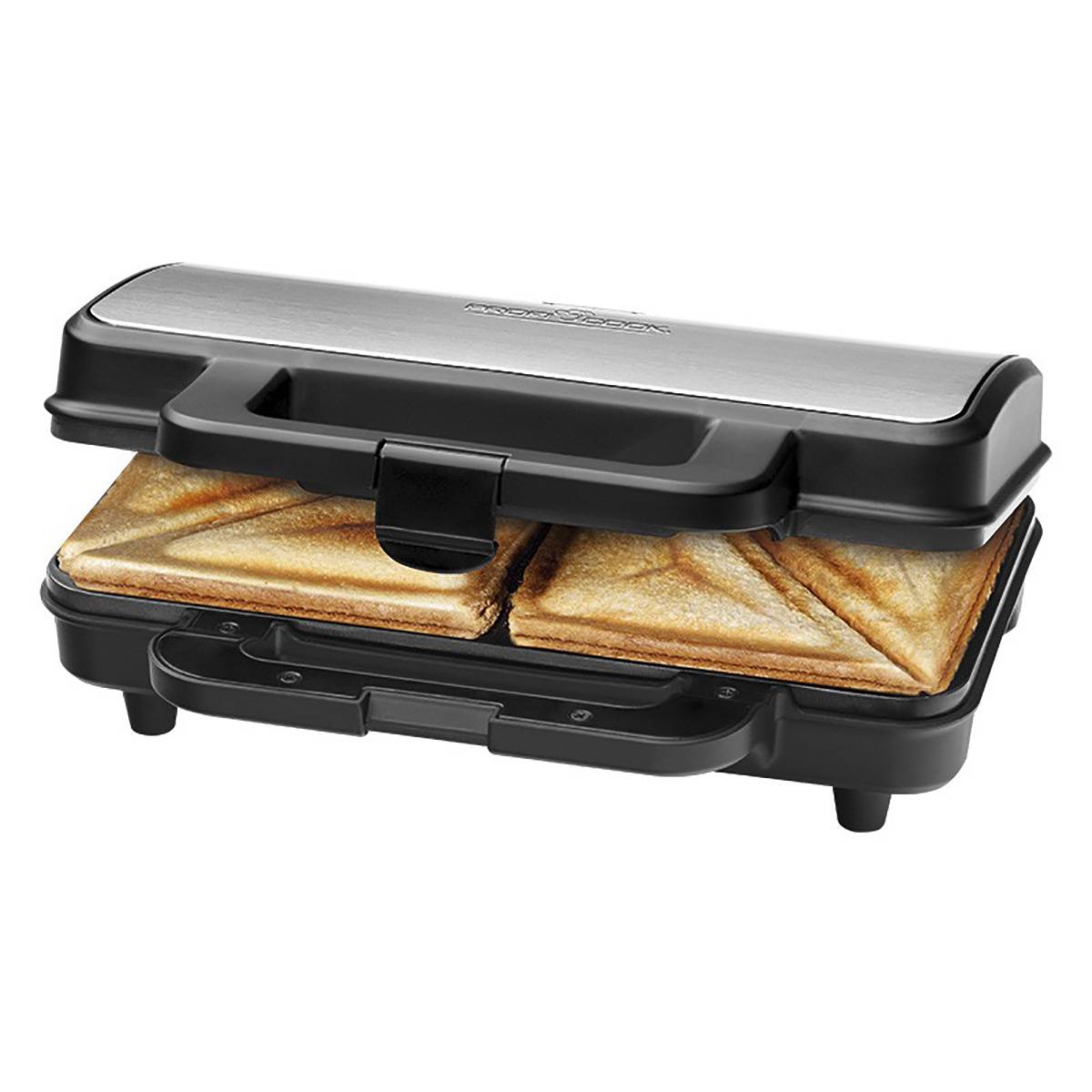 Sandwichera, 2 Sandwiches Xxl, Placas Antiadherentes, Tostado Perfecto, Acero Inoxidable Proficook St 1092 900w_0