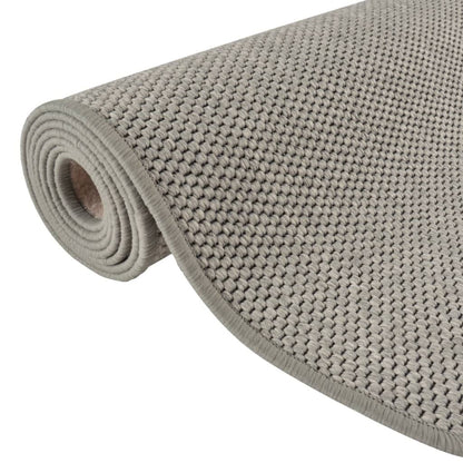 Vidaxl Alfombra De Pasillo Con Aspecto De Sisal Plateada 80x300 Cm_4