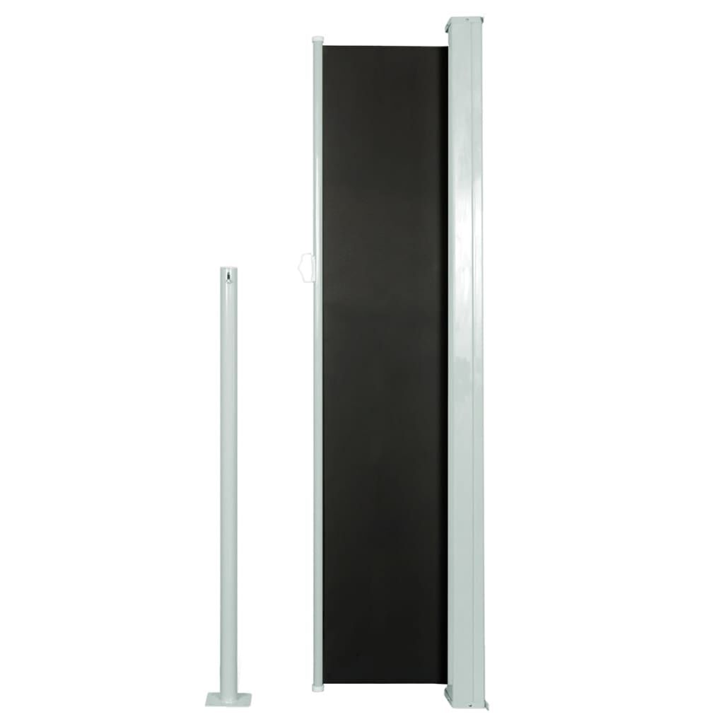 Vidaxl Toldo Lateral Retráctil De Jardín Negro 140x300 Cm_3