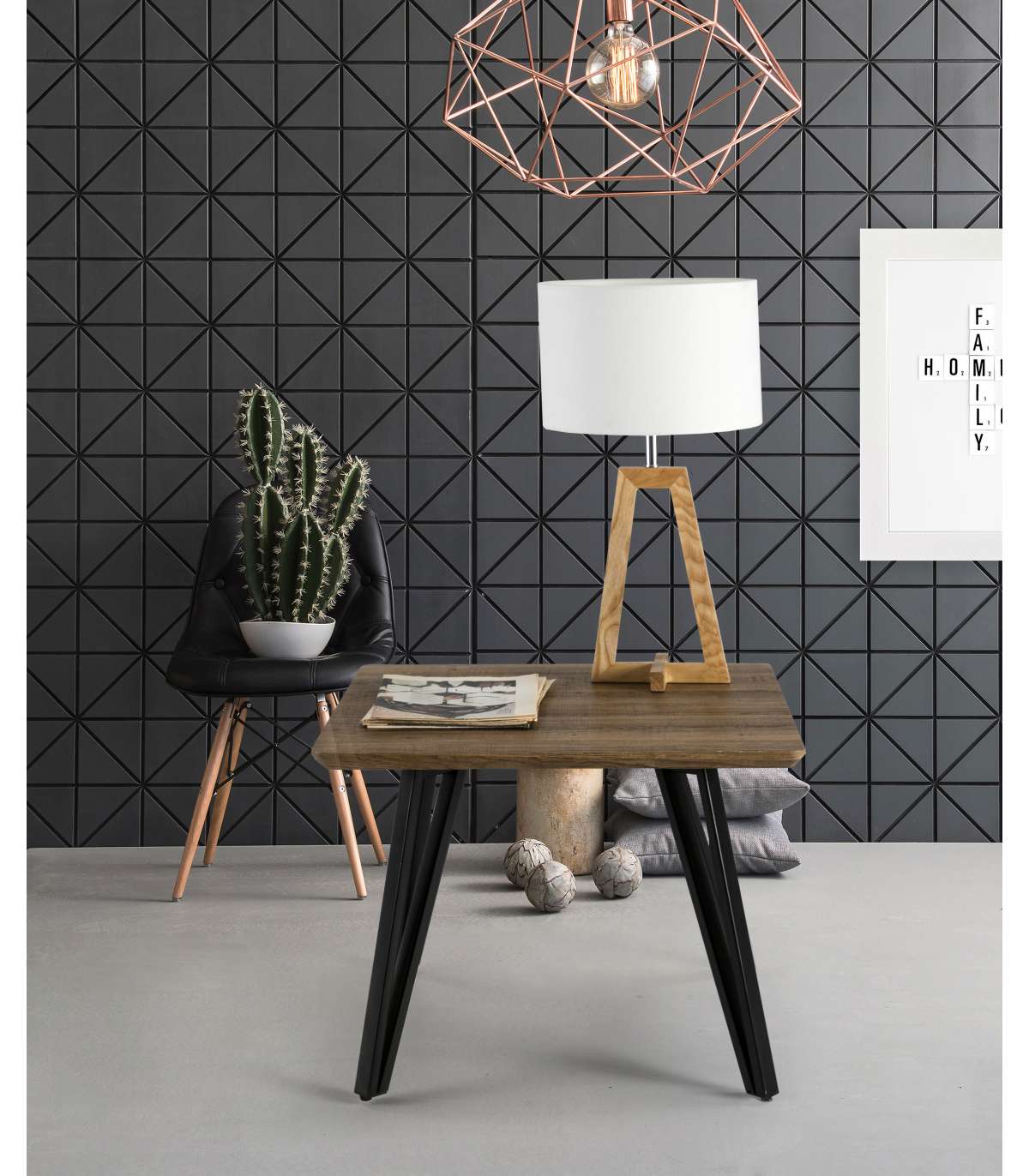 Mesa Rincón Cádiz En Acabado Roble/negro 45 Cm(alto)60 Cm(ancho)60 Cm(largo)_4