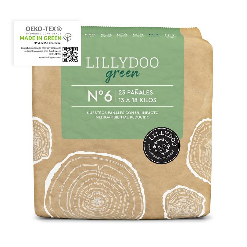 Fraldas tamanho 6 (13-18kg) LILLYDOO Verde 23 unidades