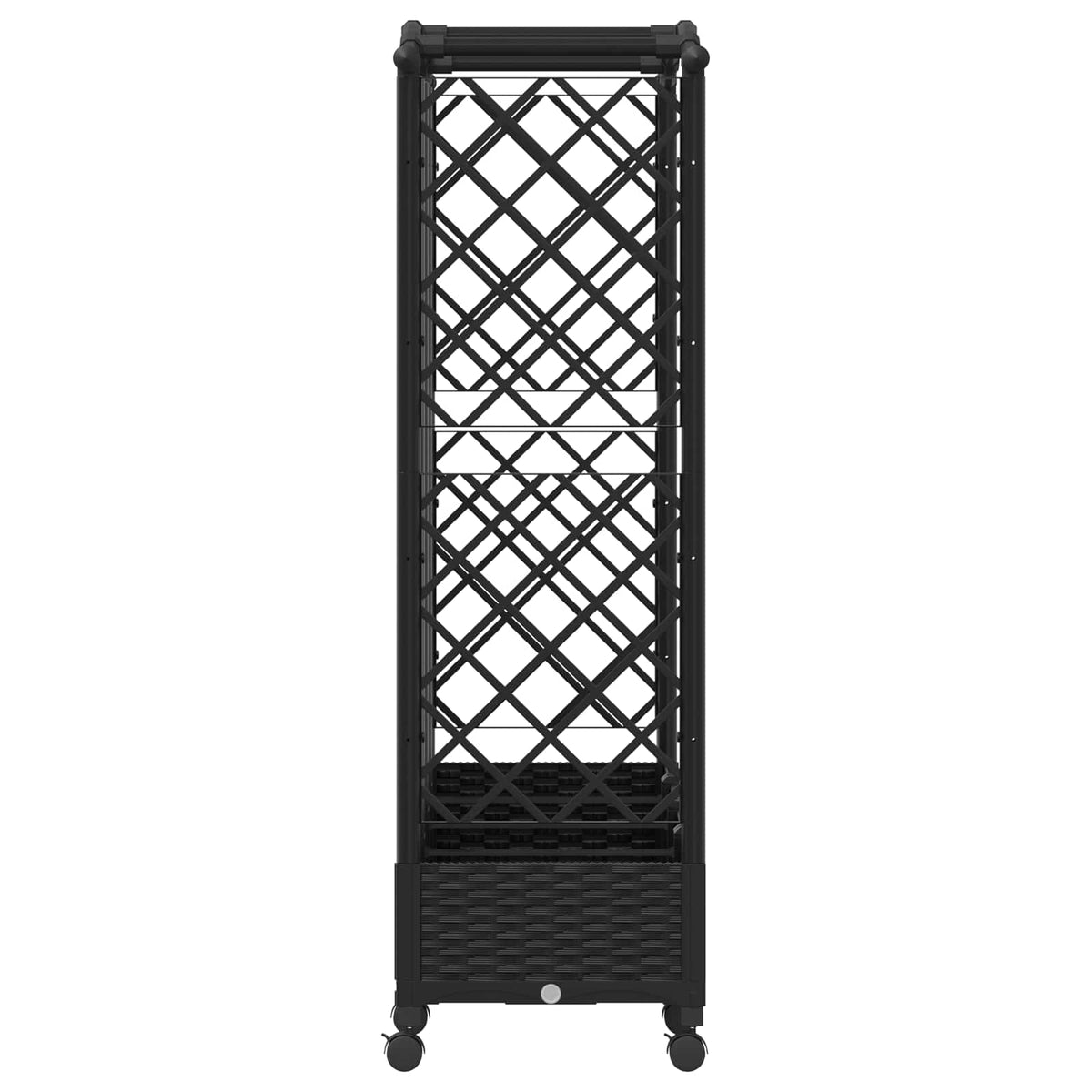 Cama Elevada Con Trellis Y Techo Negro 203,5 X 40 X 129 Cm Pp_3