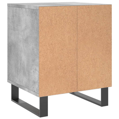 Mesita De Noche Madera De Ingeniería Gris Hormigón 40x35x50 Cm_4