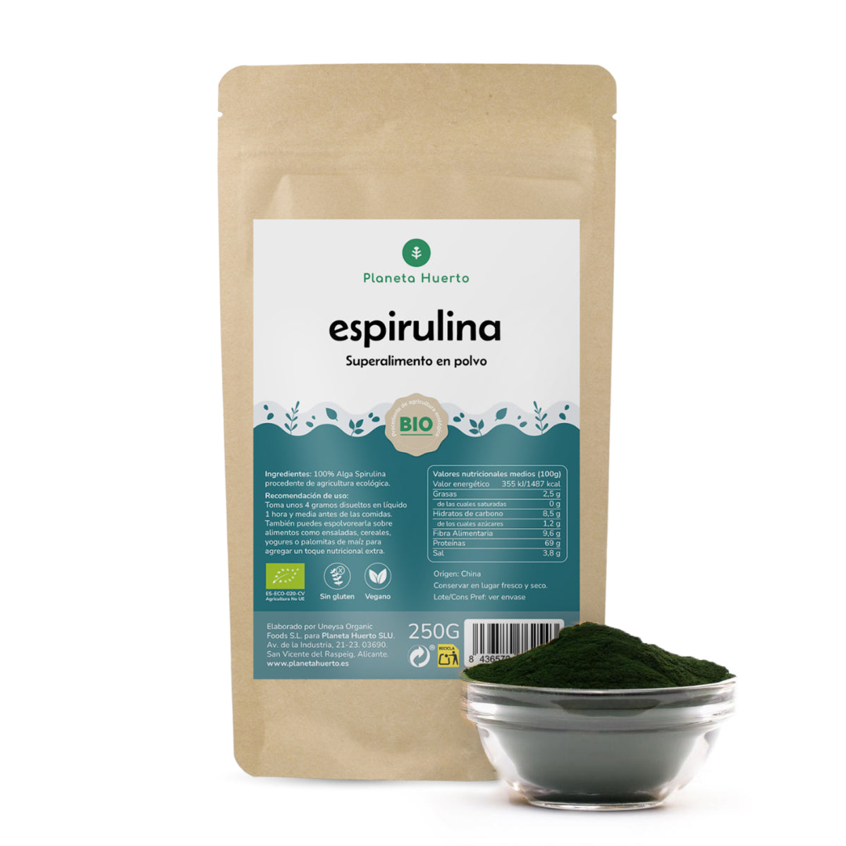 Spirulina em pó ECO Planeta Huerto 200 gr