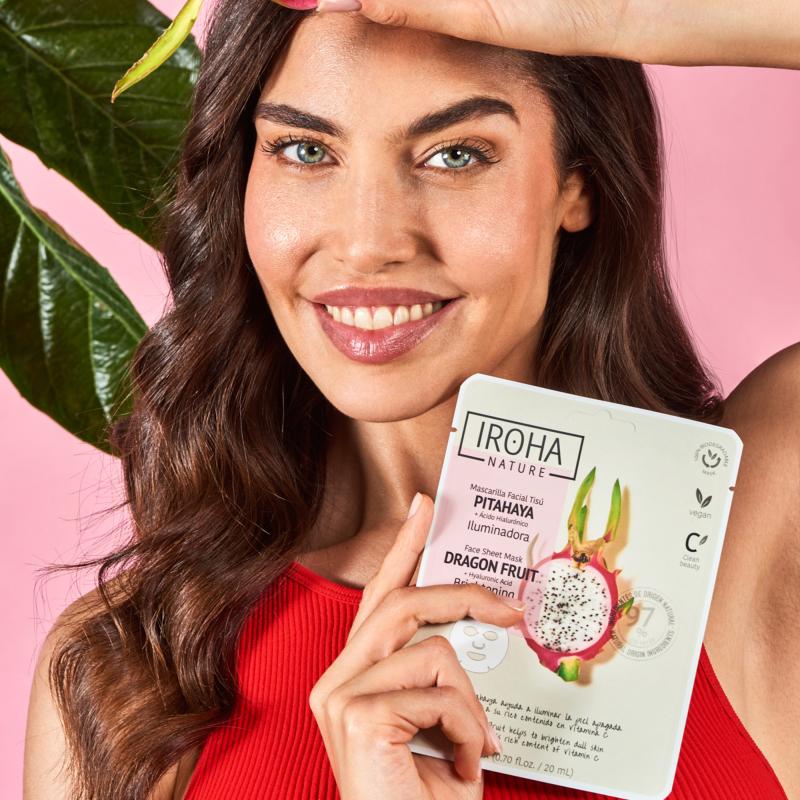 Máscara Facial Iluminadora Iroha Nature com Pitahaya 20 ml