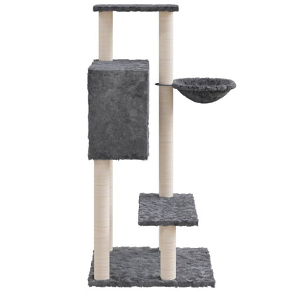 Rascador Para Gatos Con Postes De Sisal Gris Oscuro 108,5 Cm_4