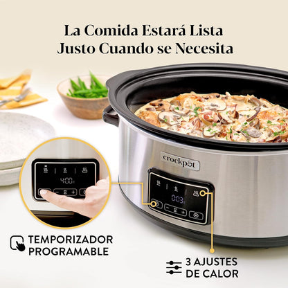 Panela elétrica digital Crockpot Sizzle &amp; Stew 6,5L CSC112X