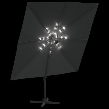 Vidaxl Sombrilla Voladiza Con Led Gris Antracita 400x300 Cm_3
