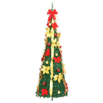 Vidaxl Árbol De Navidad Artificial Desplegable 100 Led Verde 150 Cm_4