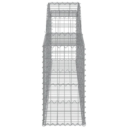 Cestas De Gaviones 6 Uds Forma De Arco Hierro 300x30x60/80 Cm_4