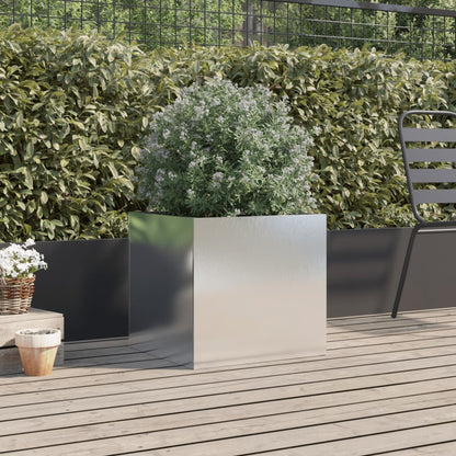 Jardinera De Acero Inoxidable Plateado 49x47x46 Cm_2