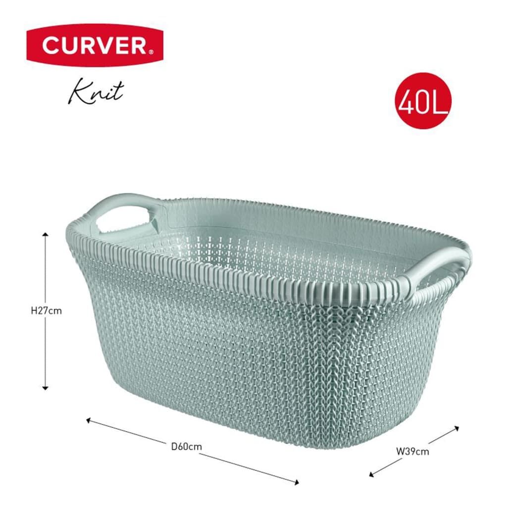 Curver Cesto Para La Ropa Sucia Knit Azul Claro 40 L_1