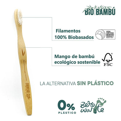Escova de dentes de bambu infantil Bio Bamboo