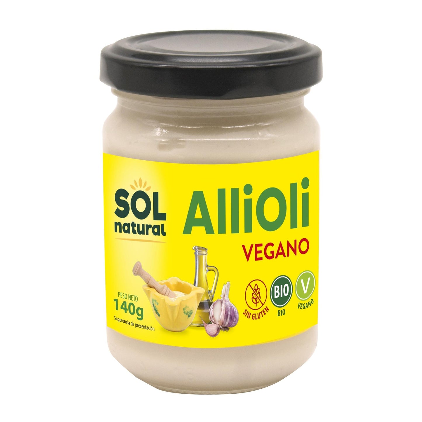 Vegan Alioli Sem Glúten Bio Sol Natural 140 g