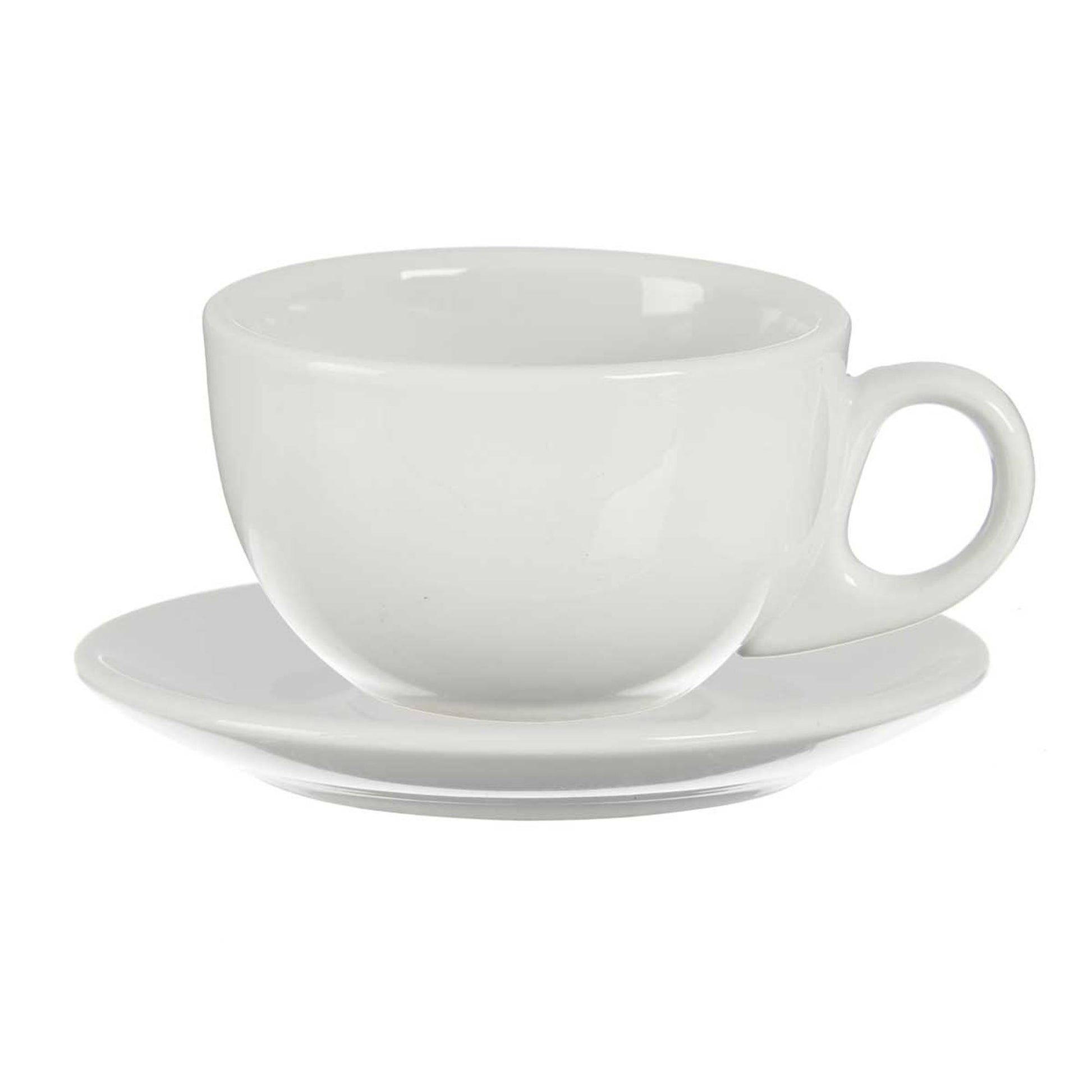 Set 6 Tazas Cafe Porcelana Blanca Con Pl Colección Vessia_2
