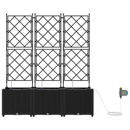 Macetero De Jardín 3 Uds. Negro 120 X 40 X 142 Cm Pp_5