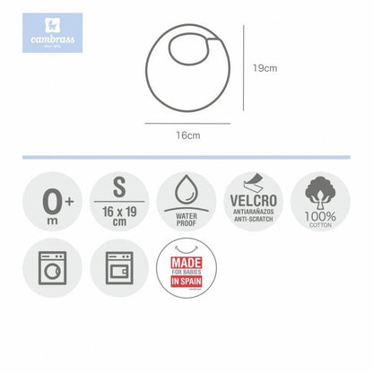 Babete redondo com velcro azul celeste/Cambrass Rain